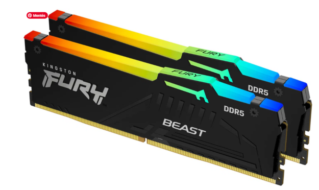 Kingston FURY 64GB DDR5 6000MT/s CL30 Beast Black RGB memória készlet
